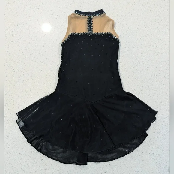 CUSTOM HANDMADE Ice Figure Skating SOLO DRESS Baton Twirling Dance Leotard OOAK - Picture 1 of 16